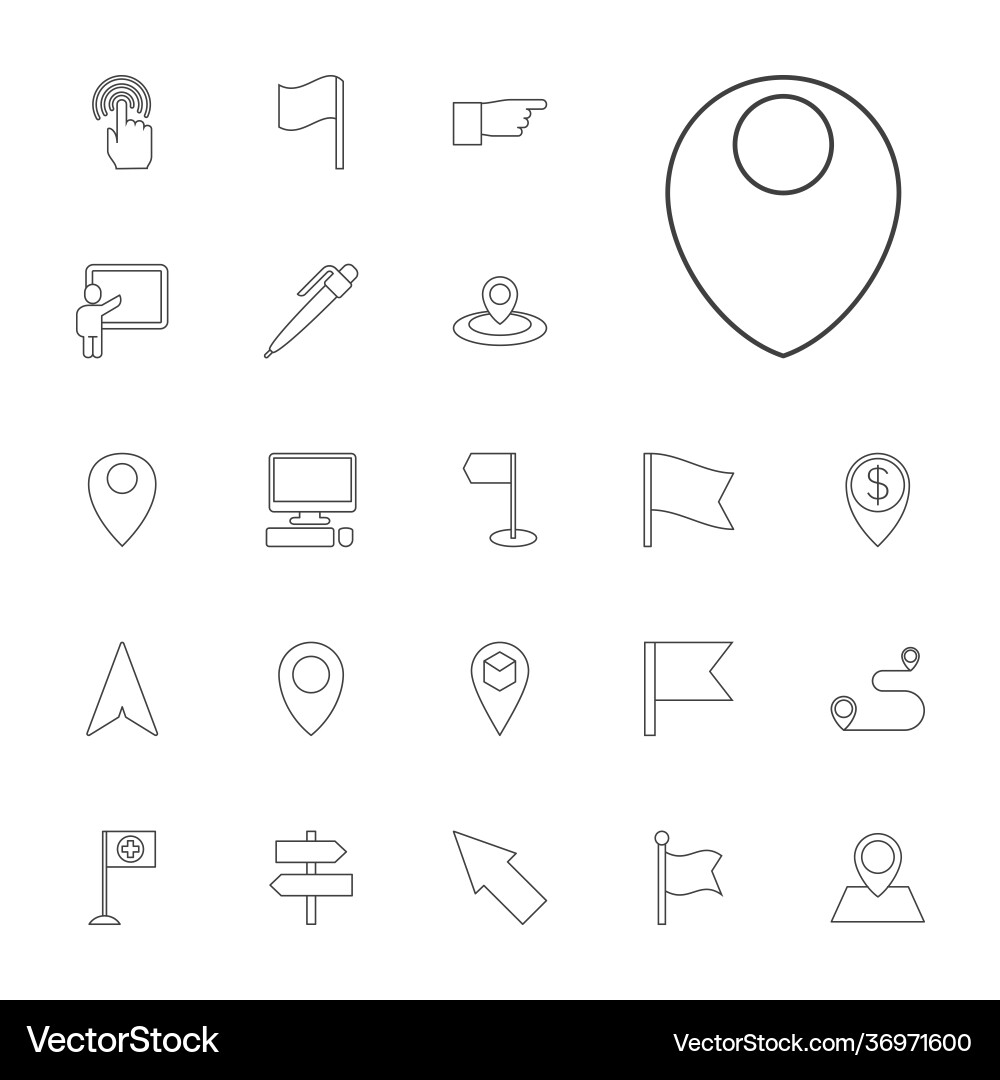 Pointer icons vector image