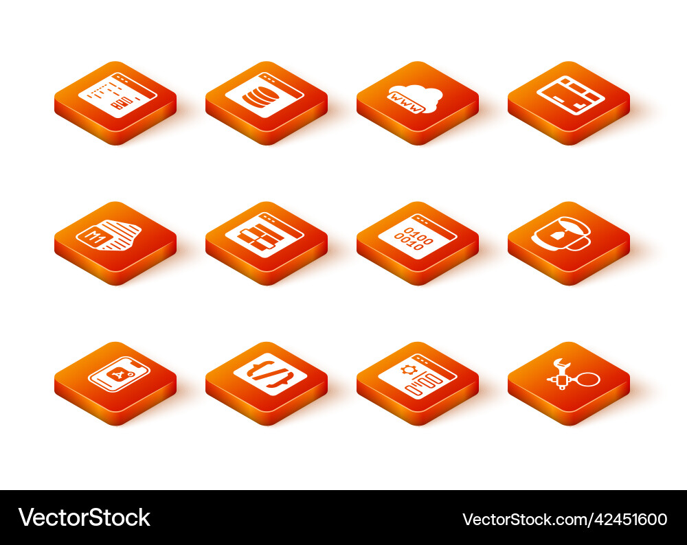 Set mobile apps programming language syntax Set mobile apps programming language syntax vector image
