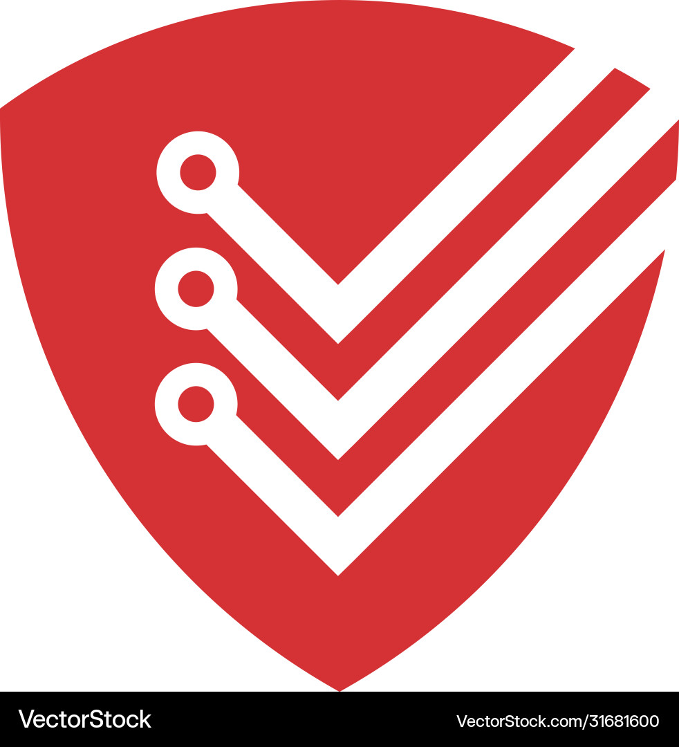 Shield computer internet network technology Shield computer internet network technology vector image