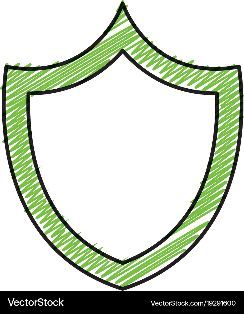 Shield with safe secure padlock Vector Image