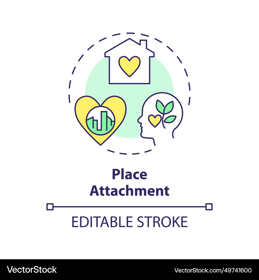 Thin line simple colorful place attachment icon Thin line simple colorful place attachment icon Vector Image
