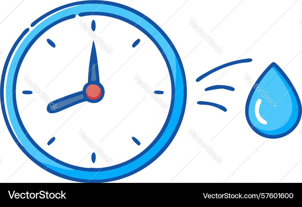 Time flow icon continuous progress liquid vector image