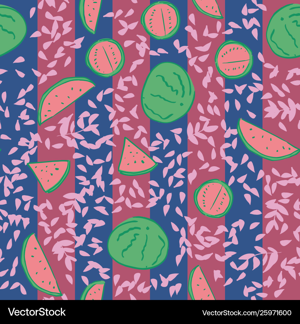 Watermelon stripe seamless pattern design Watermelon stripe seamless pattern design vector image