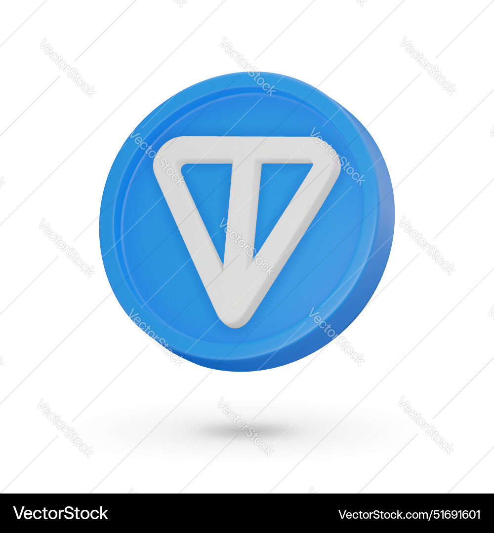 3d coin cryptocurrency symbol toncoin ton – Royalty-Free Vector |  VectorStock