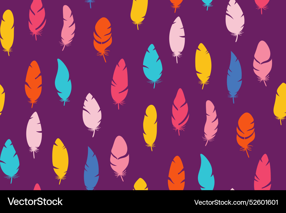 Bird feathers seamless pattern abstract boundless Vector Image