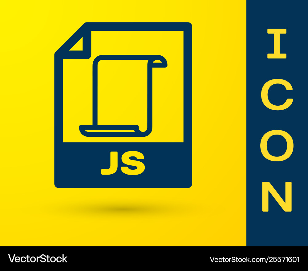 Blue js file document icon download button Blue js file document icon download button vector image