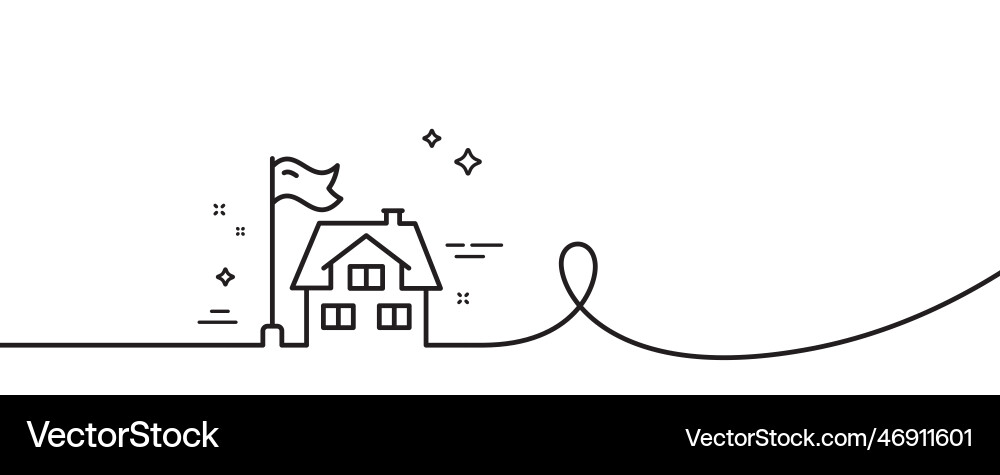 Building line icon house architecture sign Building line icon house architecture sign vector image