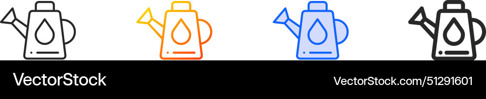 Can iconthin linear gradient blue stroke and bold Vector Image