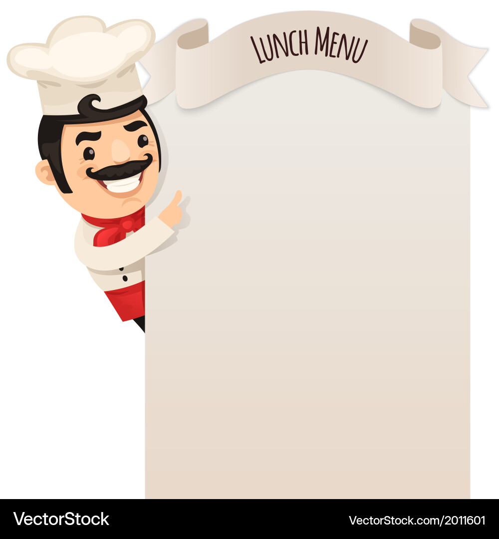 Chef Examining Menu vector image