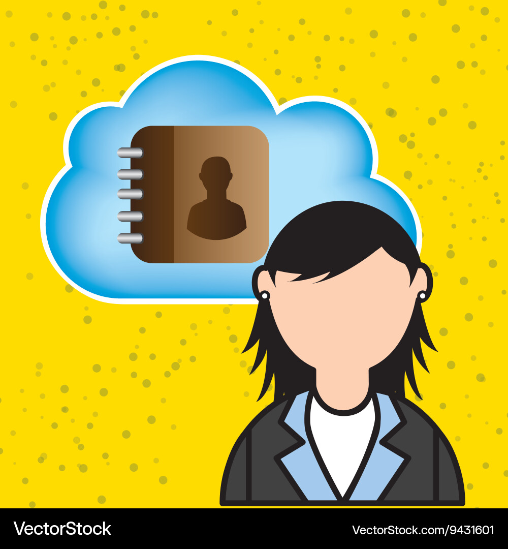 Cloud computing design vector image
