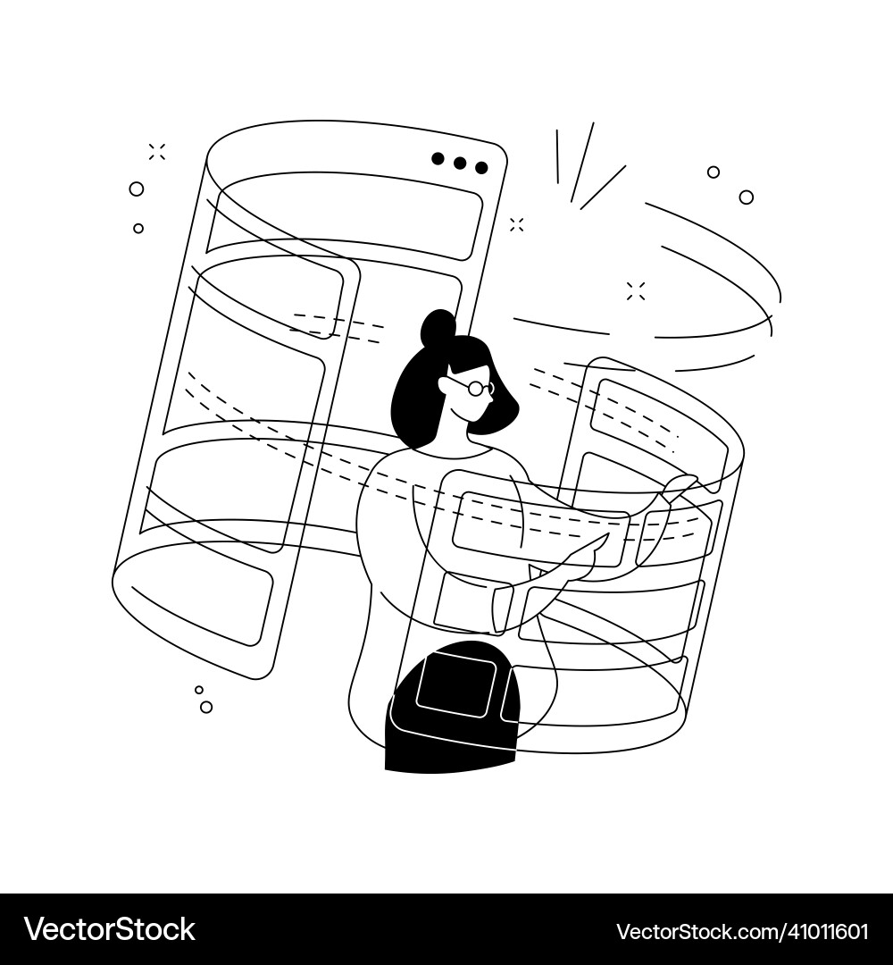 Cms development abstract concept Cms development abstract concept vector image