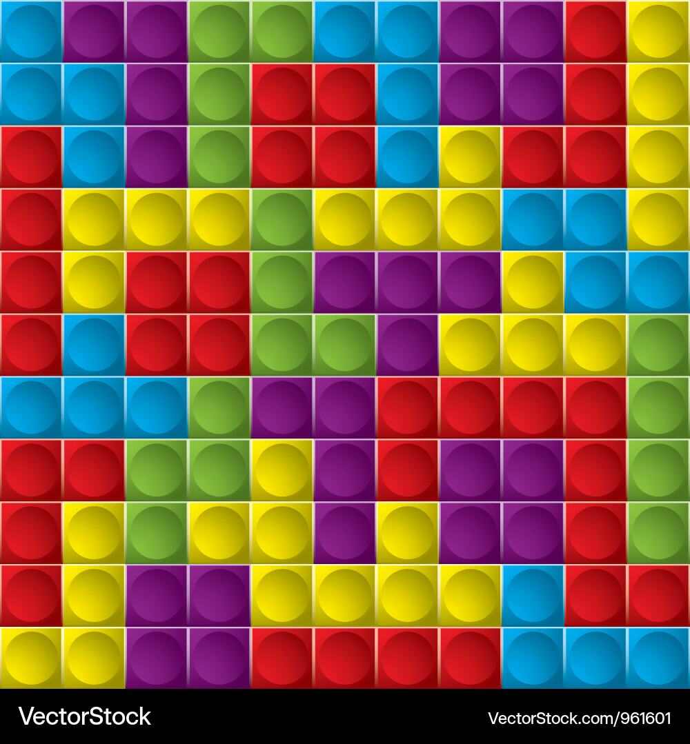 Colorful Tetris Block Background vector image