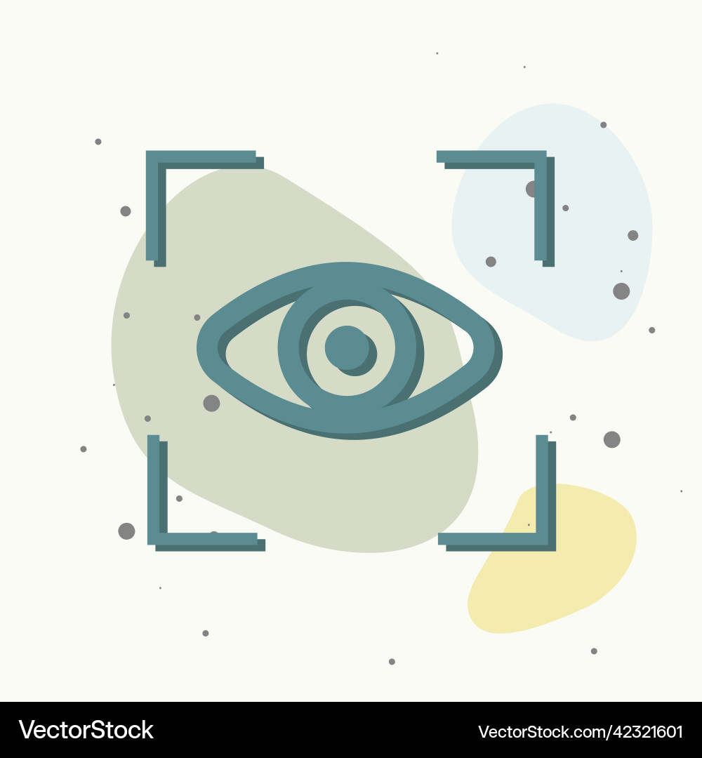Eye scan icon on multicolored background Eye scan icon on multicolored background vector image