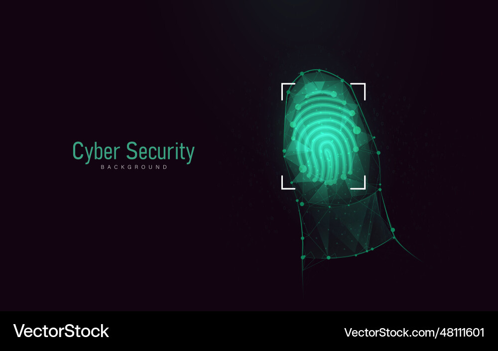 Fingerprint scan security access technology Fingerprint scan security access technology Vector Image