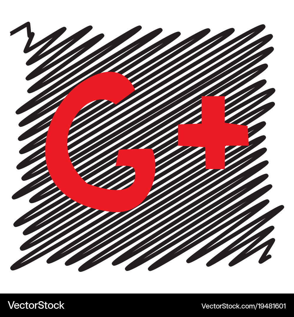 Flat google plus icons on background Vector Image