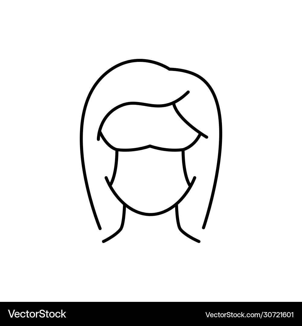 Frau in Schutzmaske Linie Icon auf weiß Frau in Schutzmaske Linie Icon auf weiß vektorbild