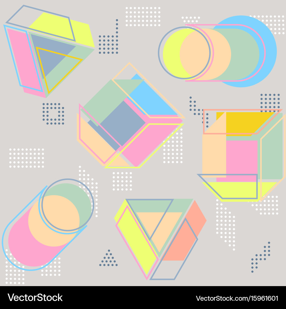 Geometric abstract seamless pattern simple motif Vector Image