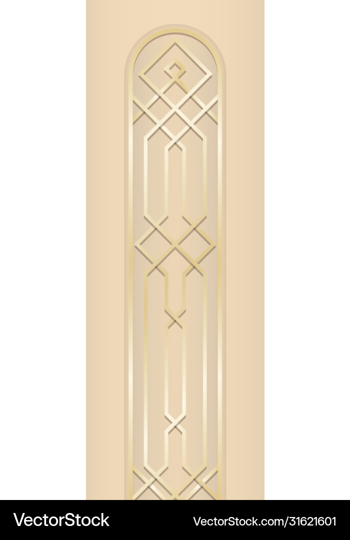 Golden abstract geometric ornament Golden abstract geometric ornament vector image