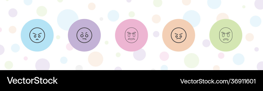 Grumpy icons Vector Image