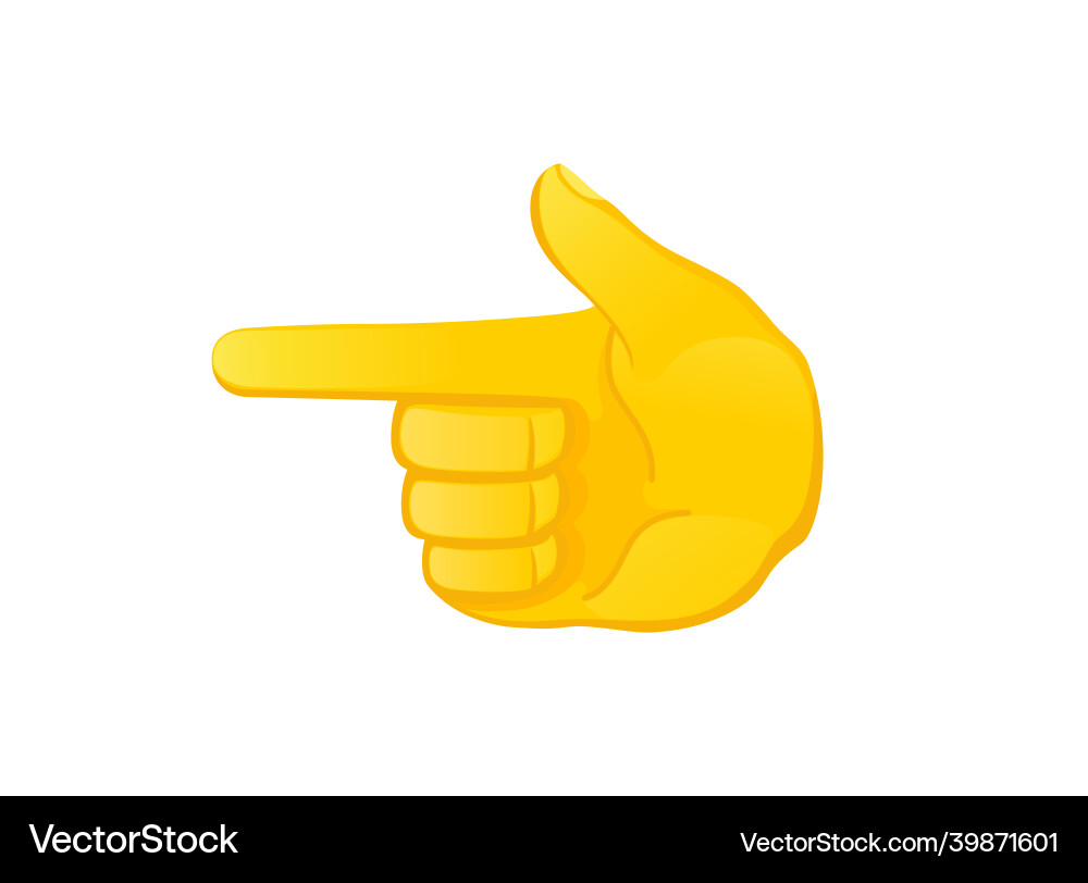 Hand index pointing left icon gesture emoji vector image