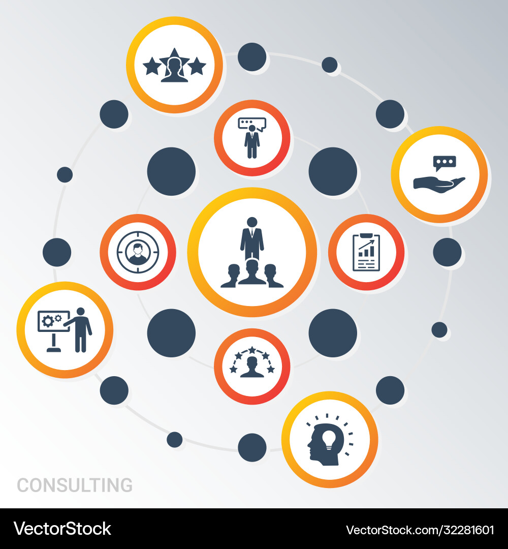 Infographic template consulting data Infographic template consulting data Vector Image