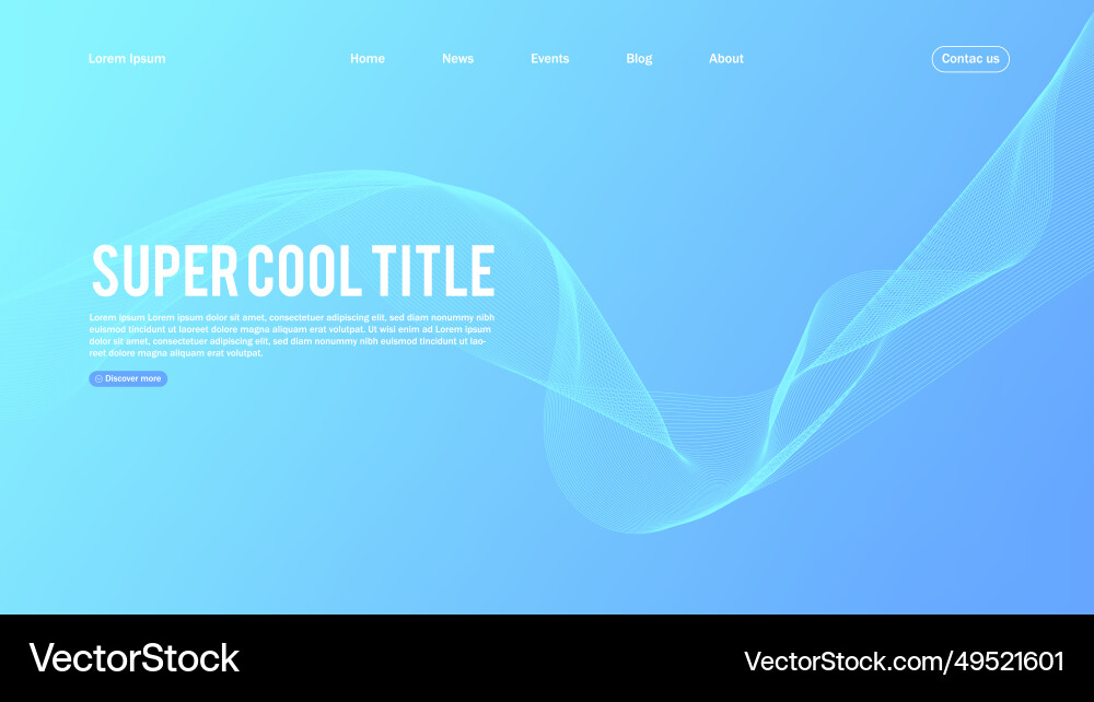 Landing page abstract design template for website Landing page abstract design template for website vector image