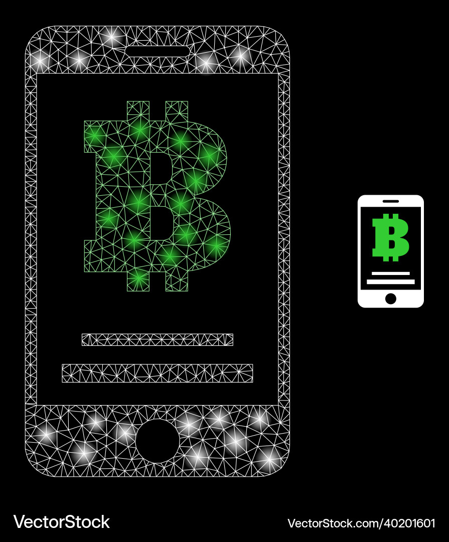 Mesh net bitcoin mobile account Mesh net bitcoin mobile account vector image