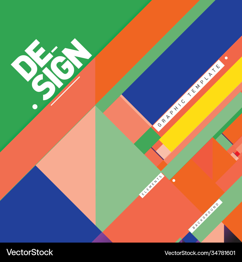 Modern colorful background material design vector image