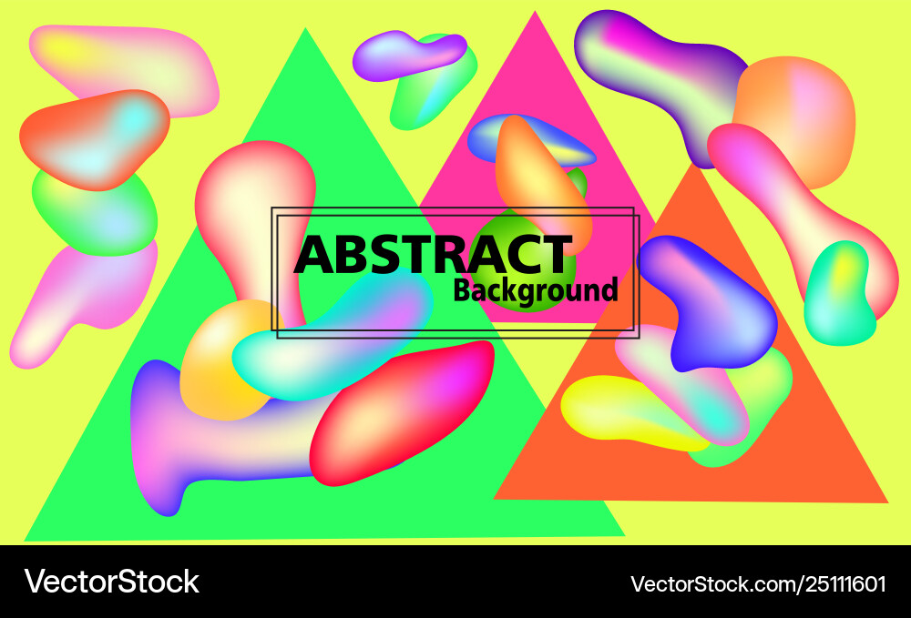 Plastic colorful shapes abstract background Vector Image