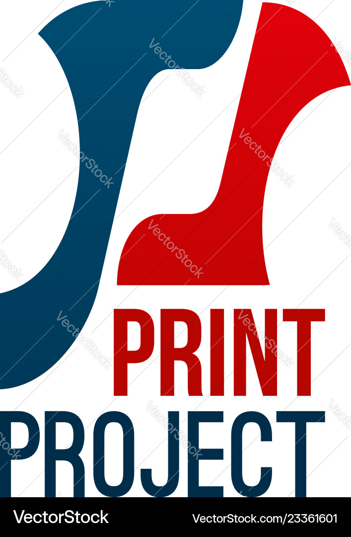 Print Project Badge Icon vector image