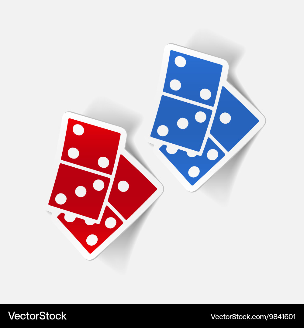 Realistic design element domino Vector Image