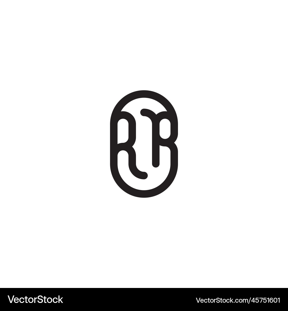 Rr line simple round initial concept with high Rr line simple round initial concept with high Vector Image