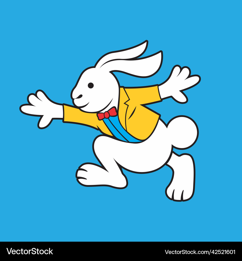 Running rabbit character Vector Image