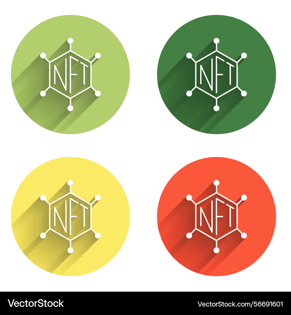 Set nft blockchain technology icon isolated Set nft blockchain technology icon isolated vector image