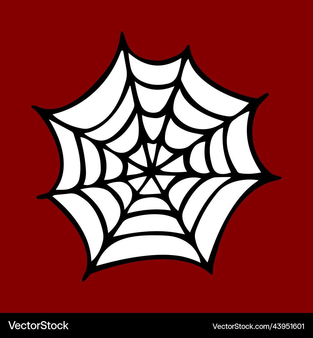 Spiderweb as sticker print or single pattern vector image