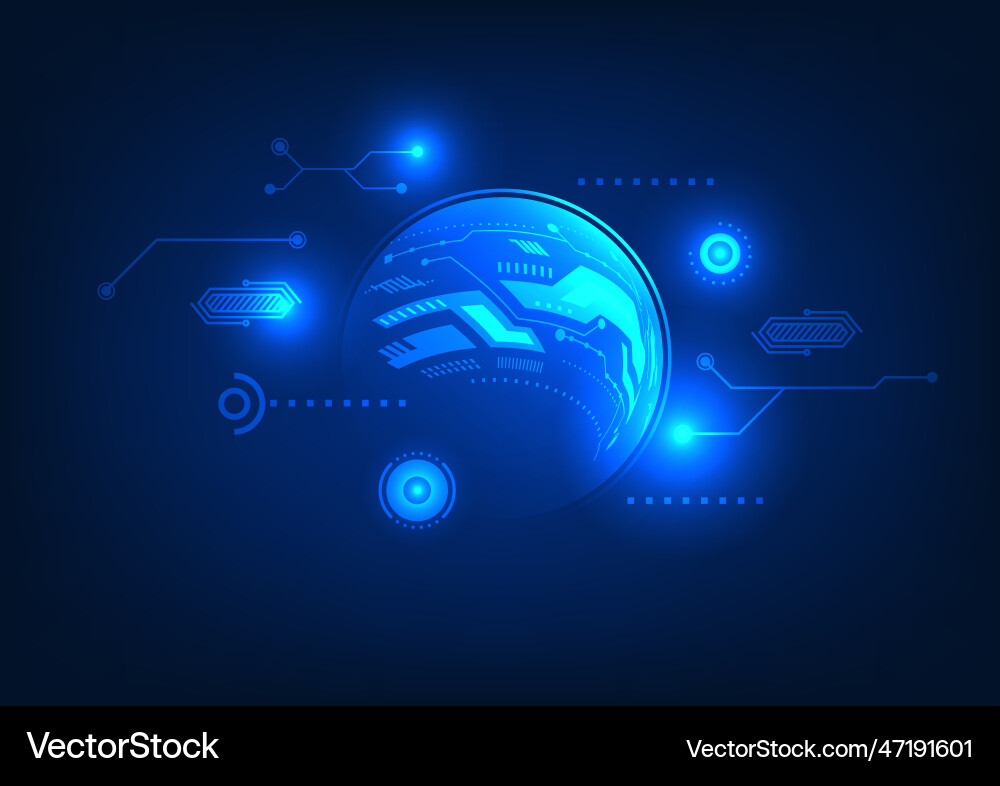 Technology circuit background it is in the sphere Technology circuit background it is in the sphere vector image