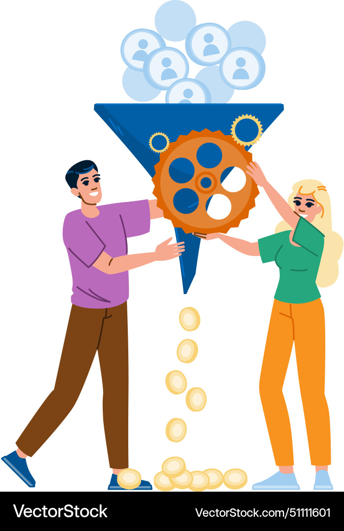 Traffic conversion rate optimization cro Vector Image