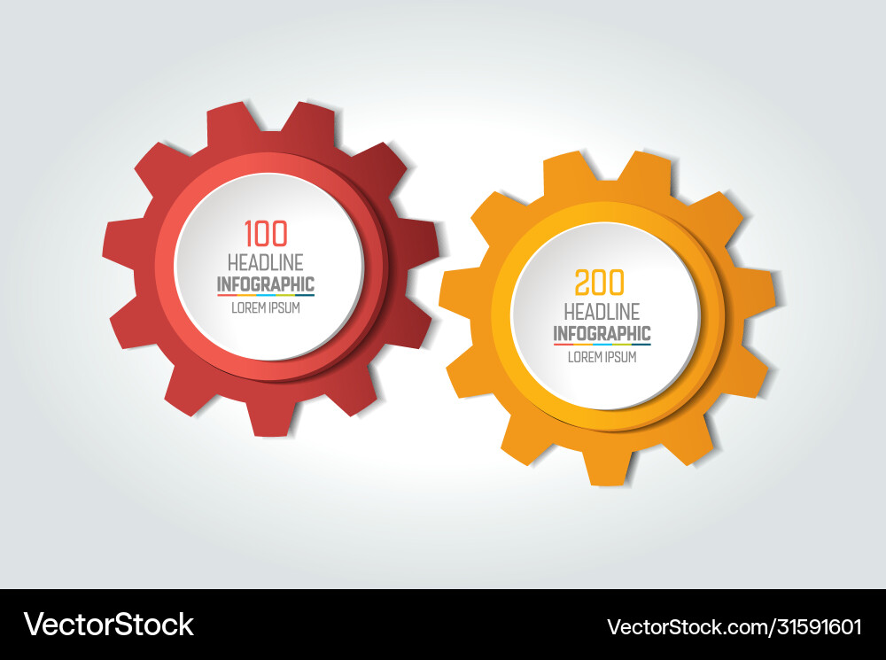 Two elements chart scheme diagram 2 infographic Two elements chart scheme diagram 2 infographic vector image
