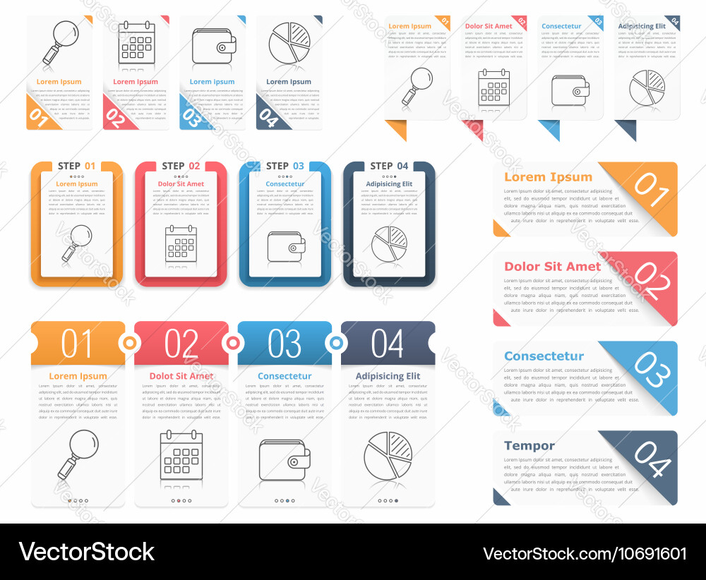 Workflow & Process Icons vector image