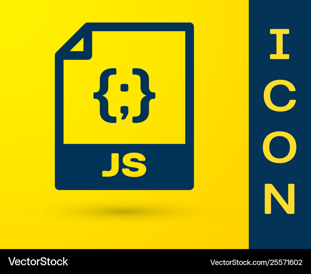 Blue js file document icon download button Blue js file document icon download button vector image