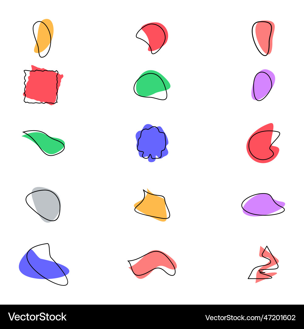 Colorful blobs element for poster decorat Colorful blobs element for poster decorat Vector Image