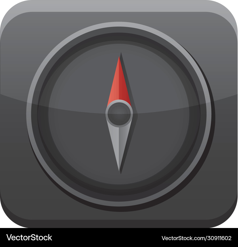 Compass guide app button menu isolated icon vector image