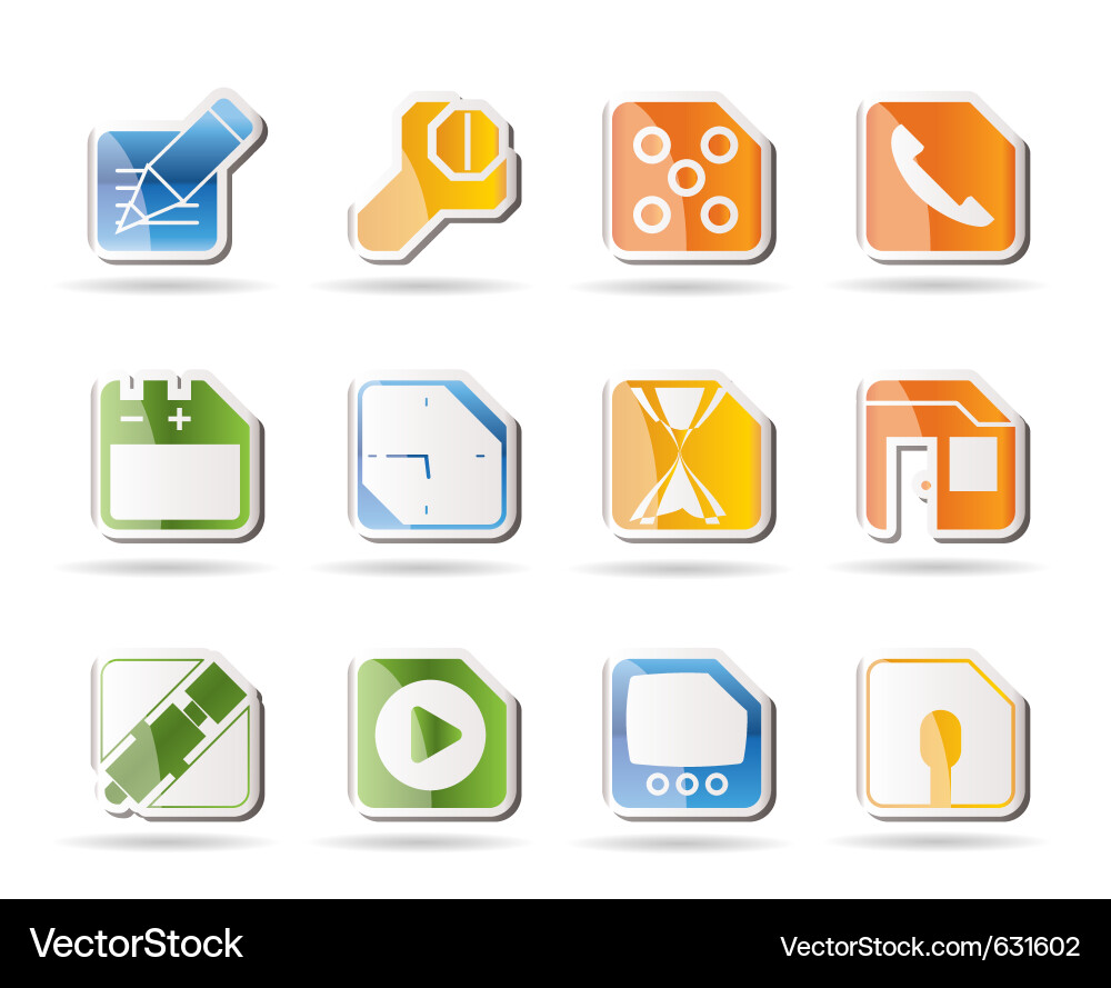 Computer and internet icons vector image
