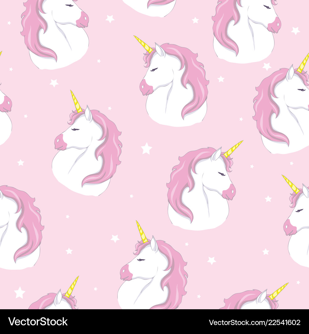 Cute unicorn pattern Vector Image