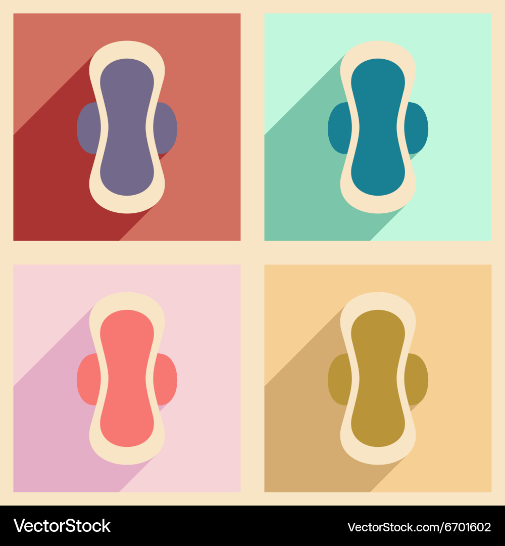 Flat with shadow concept and mobile application vector image