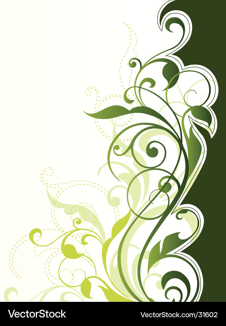 Floral Swirl Element vector image