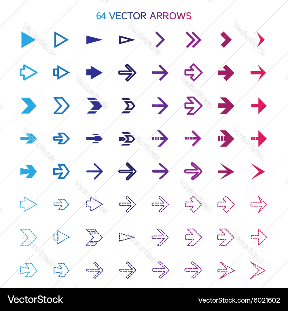 Isolated arrows set undo and previous buttons vector image