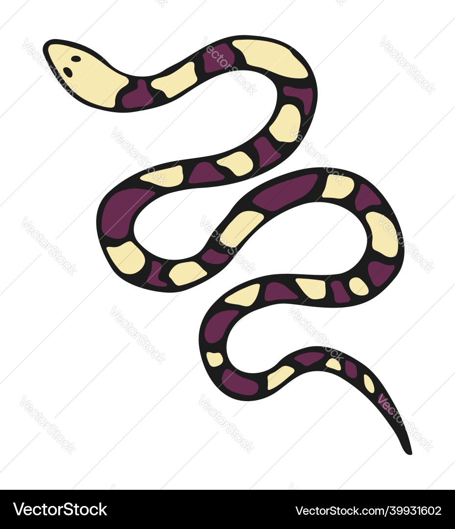 Isolated element snake Isolated element snake vector image