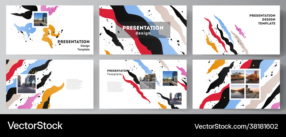 Layout presentation slides design Layout presentation slides design vector image