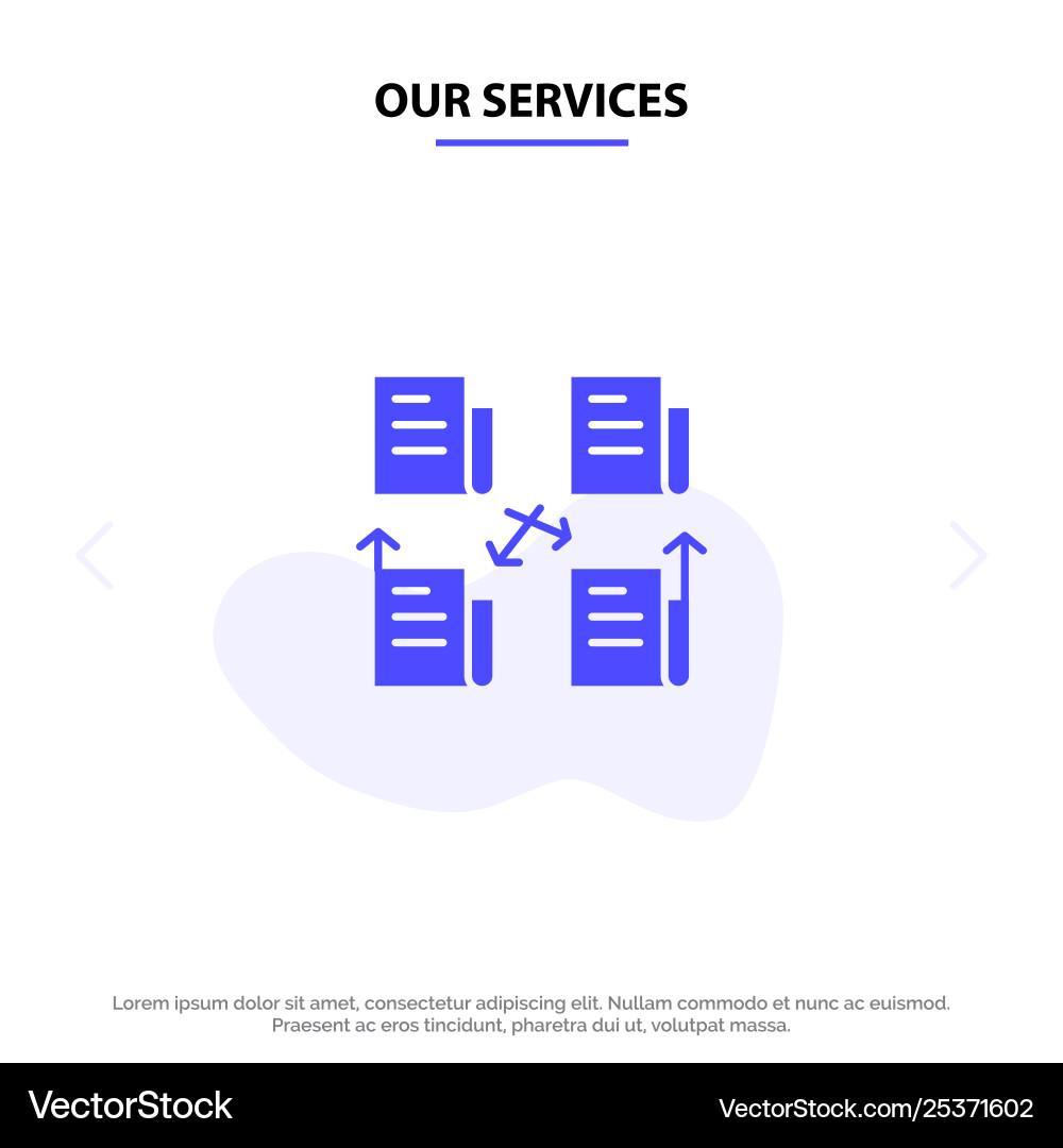 Our services exchange file folder data privacy Our services exchange file folder data privacy vector image
